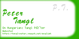 peter tangl business card